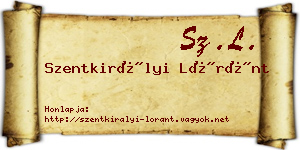 Szentkirályi Lóránt névjegykártya