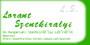 lorant szentkiralyi business card